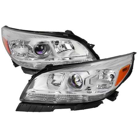 Spec-D Tuning 13-15 Chevy Malibu Oe Style Projector Headlights- Chrome 2LHP-MBU13-GO